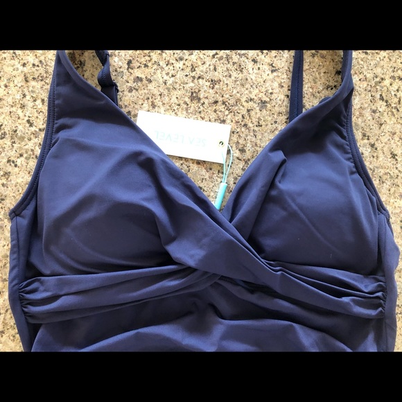 NWT Eco Essentials Cross Front Multifit Singlet Top-Night Sky - Picture 9 of 10